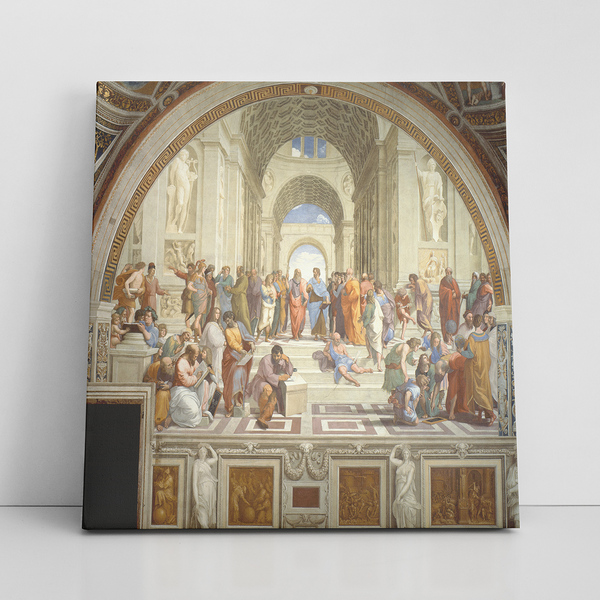 Quadro Escola De Atenas Rafael Sanzio Canvas 60x60cm
