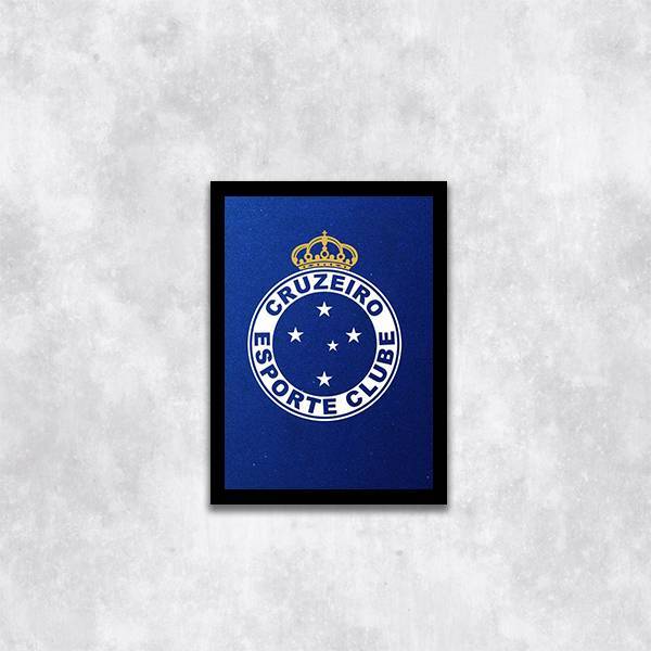 Quadro Escudo Cruzeiro 33x24cm - Com Vidro Moldura:madeira Pr