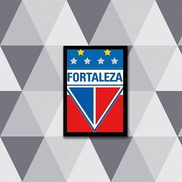 Quadro Escudo Fortaleza 45x34cm - Com Vidro Moldura:madeira B