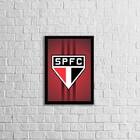 Quadro Escudo São Paulo Fc 33x24cm - Com Vidro Moldura:madeir