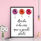 Quadro Esmaltes A Vida É Da Cor 24x18cm Moldura:madeira Preta