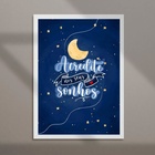 Quadro Espacial - Acredite Nos Seus Sonhos 33x24cm - Com Vidr