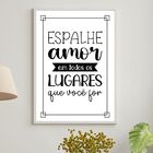 Quadro Espalhe Amor Em Todos Os Lugares 45x34cm - Com Vidro M