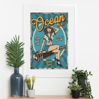 Quadro Espírito Oceânico - 60x48cm Moldura Preta