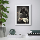 Quadro Esquilo Camponesa - 60x48cm Moldura:madeira Preta