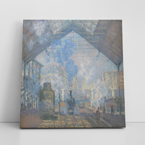 Quadro Estação De Saint-lazare Claude Monet Canvas 100x100cm