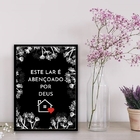 Quadro Este Lar É Abençoado Por Deus 33x24cm Moldura:madeira