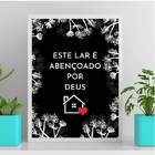 Quadro Este Lar É Abençoado Por Deus 45x34cm Moldura:madeira