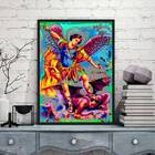 Quadro Estilo Pintura São Miguel Arcanjo 45x34cm Moldura:made