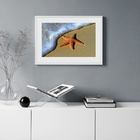 Quadro Estrela Do Mar Na Praia - 60x48cm Moldura:madeira Preta