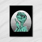 Quadro Et Mostrando O Dedo 45x34cm - Com Vidro Moldura:madeir