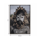 Quadro Étnico Homem Cinza com Vidro 100x70cm Arte Própria