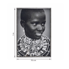 Quadro Étnico Mulher Cinza com Vidro 100x70cm Arte Própria