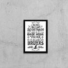 Quadro Eu Tô Do Lado Das Bruxas 24x18cm Moldura:madeira Preta