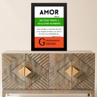 Quadro Evangélico Remédio Amor 33x24cm - Com Vidro Moldura Br