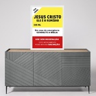 Quadro Evangélico Remédio Jesus Cristo 33x24cm Moldura Preta