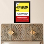 Quadro Evangélico Remédio Jesus Cristo 45x34cm - Com Vidro Mo