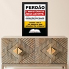 Quadro Evangélico Remédio Perdão 33x24cm - Com Vidro Moldura