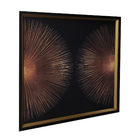 Quadro Explosion II Dourado 80x80cm