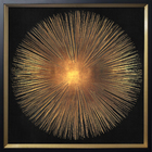 Quadro Explosion III Dourado 80x80cm