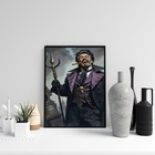 Quadro Exu 7 Catacumbas 24x18cm - Com Vidro Moldura Preta