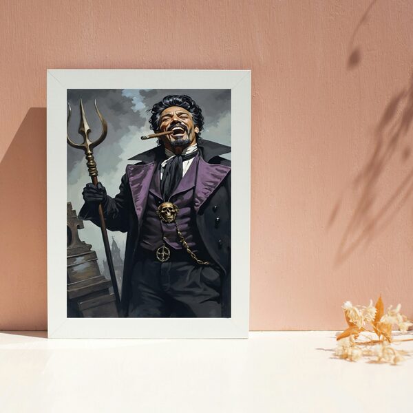 Quadro Exu 7 Catacumbas 24x18cm Moldura Preta