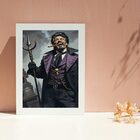 Quadro Exu 7 Catacumbas 45x34cm Moldura Branca