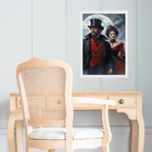 Quadro Exú E Pombagira 7 Encruzilhadas 33x24cm - Com Vidro Mo