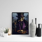 Quadro Exu João Caveira 33x24cm Moldura Preta