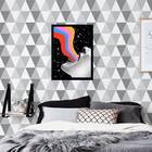 Quadro Fale Colorido 24x18cm - Com Vidro Moldura:madeira Bran