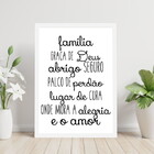 Quadro Família, Graça De Deus 24x18cm - Com Vidro Moldura:mad