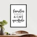 Quadro Família Unida E Café Quentinho 45x34cm - Com Vidro Mol