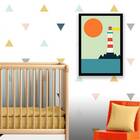 Quadro Farol Marinho 24x18cm - Com Vidro Moldura:madeira Preta