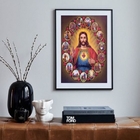 Quadro Fases Da Vida De Jesus Cristo - 60x48cm Moldura:madeir