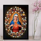 Quadro Fases Da Vida De Maria 33x24cm Moldura:madeira Preta