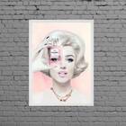 Quadro Fashion Marilyn Perfume 24x18cm Moldura:madeira Preta