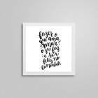 Quadro Fazer O Que Ama E Amar O Que Faz 20x20cm Moldura:madei