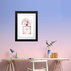 Quadro Feminino Fashion Flor E Perfume - 60x48cm Moldura:made