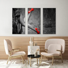 Quadro Feminino Para Decoração Salão De Beleza 3 Peças