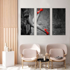 Quadro Feminino Para Decoração Salão De Beleza 3 Peças