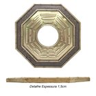 Quadro Feng Shui Baguá Céu Anterior Com Espelho Convexo 37cm