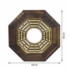Quadro Feng Shui Baguá Céu Anterior Espelho Convexo 18cm