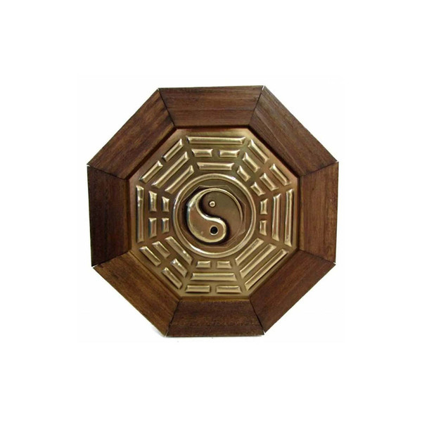 Quadro Feng Shui Baguá Céu Posterior Yin Yang 13cm