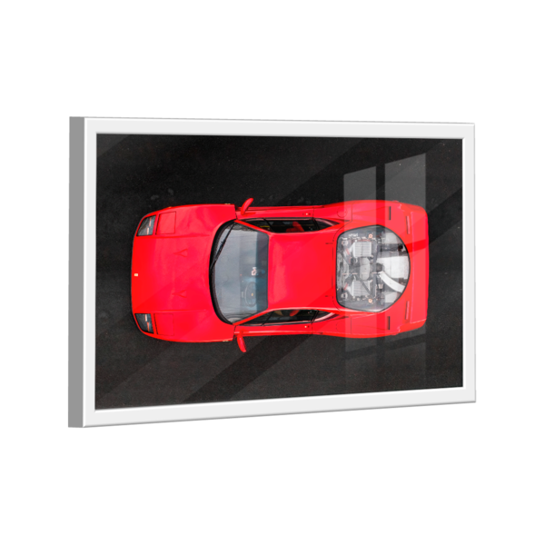 Quadro Ferrari F40 Vermelha Cima -- Br Artes