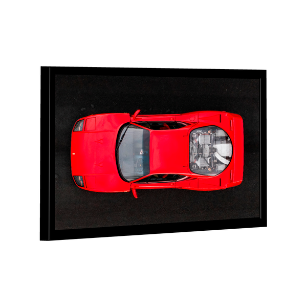 Quadro Ferrari F40 Vermelha Cima -- Br Artes