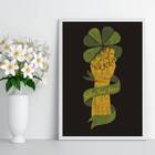 Quadro Figa Salve Sua Força 24x18cm Moldura:madeira Branca