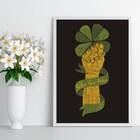 Quadro Figa Salve Sua Força 24x18cm Moldura:madeira Preta