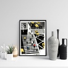 Quadro Figurativo New York - Sombrinhas 24x18cm - Com Vidro M