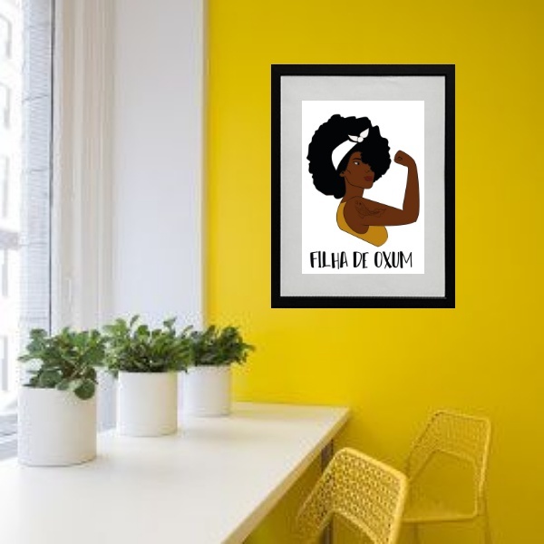Quadro Filha De Oxum - 60x48cm Moldura:madeira Preta