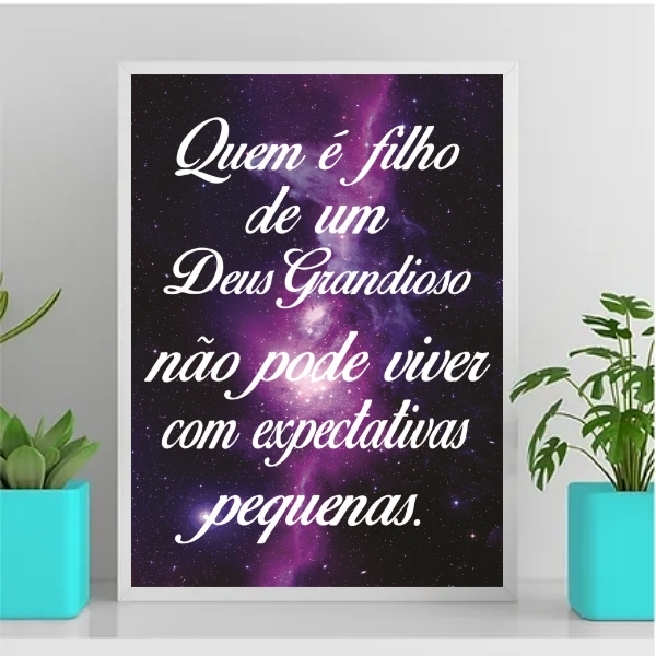 Quadro Filho De Um Deus Grande 24x18cm Moldura:madeira Preta